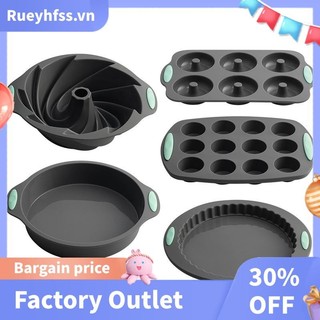 Khuôn Làm Bánh Silicon Nhà Dụng Cụ Nướng Bánh Khuôn Bánh Donut Pizza Đĩa Voan Bánh Đĩa Bộ Bánh Donut Đĩa