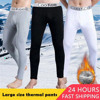 Quần Lót Giữ Nhiệt Nam Quần Legging Lông Cừu Mỏng Co Giãn Màu Trơn Quần Ôm Mềm Mại