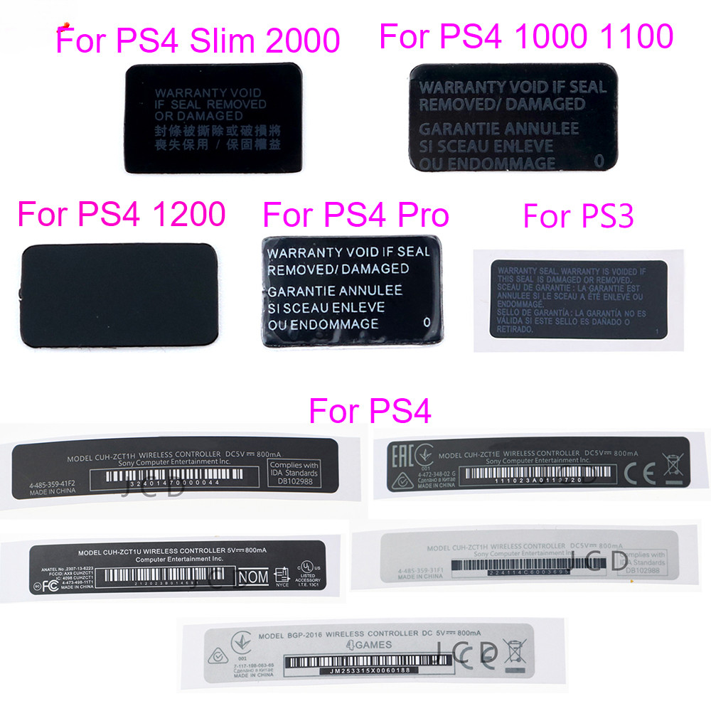 1 Chiếc Dành Cho Sony Playstation 3 / PS4 Mỏng / 1000 1100 / 1200 / pro onsole Nhãn Dán Vỏ Miếng Dán Cho PS4 Vỏ Slim Đen Mặt Sau Đánh Dấu Dán