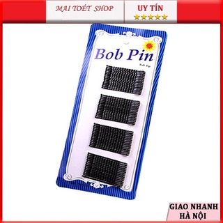 Vỉ kẹp tóc 60 cái ghim tăm đen