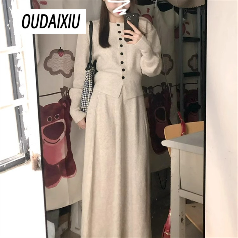OUDAIXIU Set đồ nữ set áo kiểu  Ấm chic xinh Mùa đông WCS2490PIN 37Z240912 | BigBuy360 - bigbuy360.vn