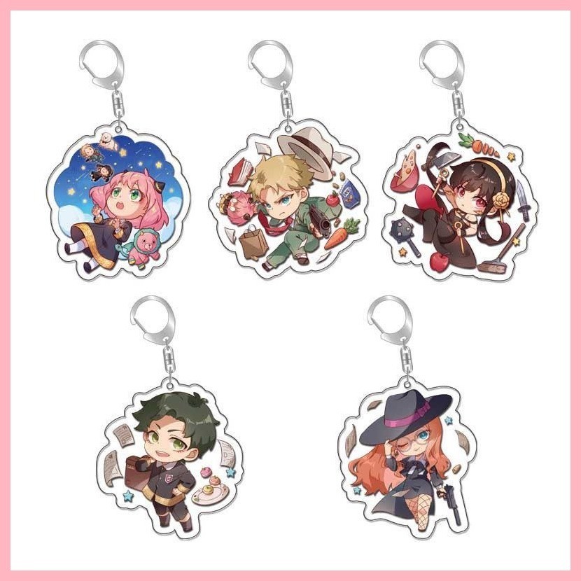 Móc Khóa SPY x GIA ĐÌNH Chạng vạng Anya Forge Yor Forge Bond Forge Mới Anime SPY Nhà Chơi Móc Khóa H