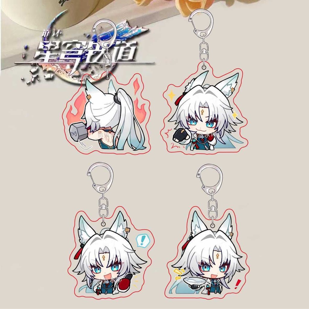 Honkai: Star Rail Feixiao Mặt dây chuyền Acrylic hai mặt Fei Xiao Anime Game Merch Móc khóa