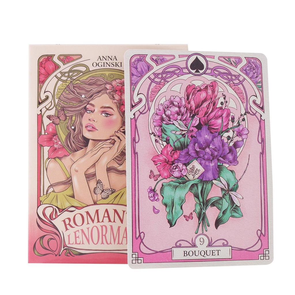 Lãng mạn Lenormand Oracle Cards Trò chơi kể chuyện may mắn 37 lá bài Oracle Deck Bói toán Fate Oracl