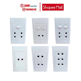 Mặt Hạt Công Tắc, Ổ cắm, Đèn Báo S18 SINO VANLOCK (Hình Tròn)