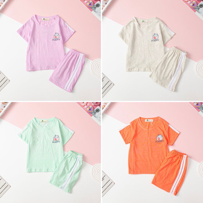 Bộ quần áo bé gái LITIBABY hình dâu tây, in chữ Happy, size 2/10T, chất cotton mềm mát