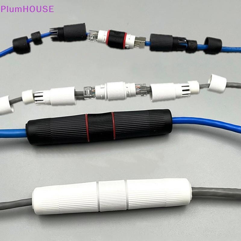 Plumhouse 1 Đầu nối Docking RJ45 Mạng Ethernet Chống nước thẳng IP67 Đầu cắm cáp mạng băng thông rộng ngoài trời VN