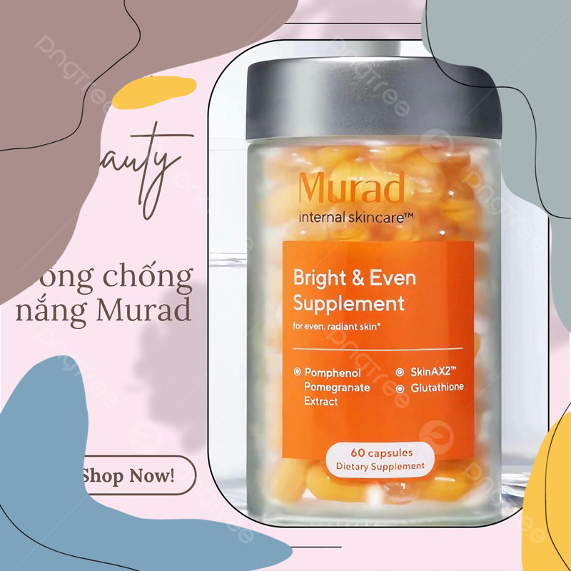 (Mẫu dùng thử) [Mẫu mới] Viên uống chống nắng nội sinh Murad bright & even supplement