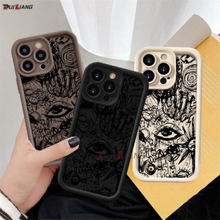 Ốp điện thoại Mềm Mắt Hoạt Hình Màu Đen Trắng Tương Thích Cho IPhone 11 13 15 7Plus 14 12 11Pro MAX 8 6 7 Plus X XR XS MAX SE Ốp điện thoại R & X