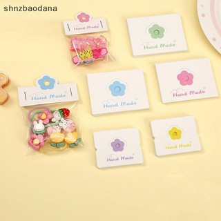 KBM 100 Cái / lốc Có Thể Gập Lại Bao Bì Thẻ Giấy Nhiều Màu Sắc Hoa Thẻ Cho Trang Sức Handmade Bán Lẻ Thẻ Treo Hoa Hiển Thị Tông FSSG