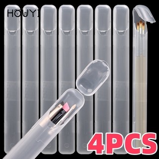 4 Hộp đựng cọ trang điểm trong suốt di động - Hộp đựng cọ trang điểm bằng nhựa chất lượng cao