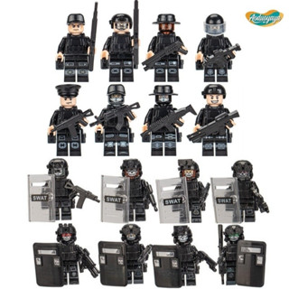 Aoduoyaya Bộ 8 chiếc mô hình đồ chơi lắp ráp mini figure, đồ chơi nhân vật cho trẻ em,  nhân vật Army