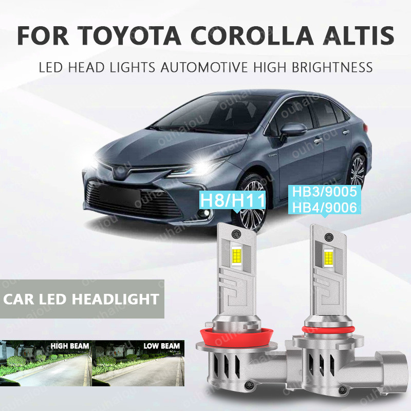 CHO TOYOTA Corolla Altis Đèn Pha LED Ô Tô H8 H11 HB3 9005 HB4 9006 Đèn Pha Ô Tô LED Siêu Sáng