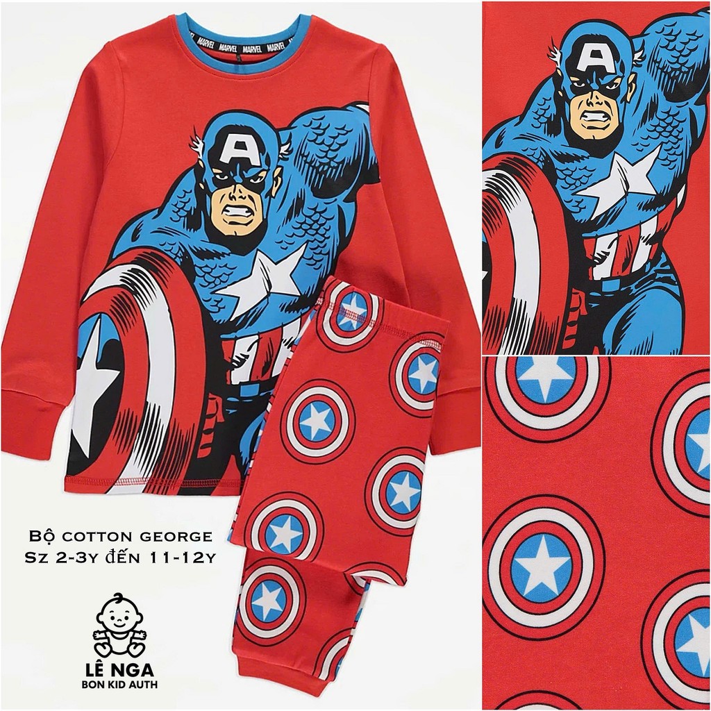 [BONKID] Bộ cotton George 2-3y đến 11-12y