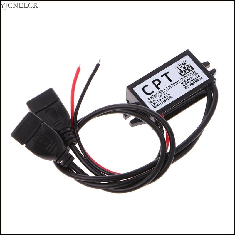 DC Converter 12V To 5V 3A Double 2 USB To Auto Power Regulator Voltage Step