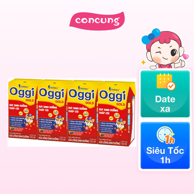 Sữa uống dinh dưỡng Oggi Gold 110ml, lốc 4 hộp (trên 1 tuổi)