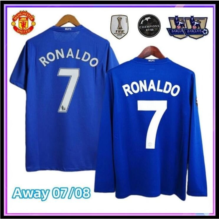 Áo đấu retro Manchester United 2007/2008 của Ronaldo - Áo sân khách tay dài