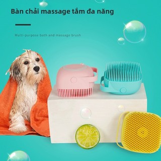 Bán Chạy Cho Thú Cưng Chó Silicone Bàn Chải Tắm Chăm Sóc Vệ Sinh Cho Bé Sơ Sinh Tắm Massage Bàn Chải An Toàn Không Độc Hại