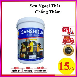 1.5kg Sơn nước ngoài trời cao cấp chống thấm nhiều màu trang trí nhà, decor ngoại thất mặt tiền nhà.