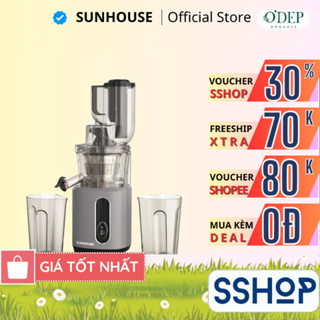 Máy ép chậm Sunhouse Chính hãng SHD5503 240W công nghệ lưới lọc PUREMAX ép trái cây kiệt bã - SSHOP SSA