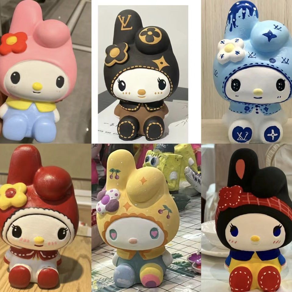 Sản phẩm mới Hàng có sẵn Melody Plaster Doll White Embryo Coloring Creative Children Plaster Color P