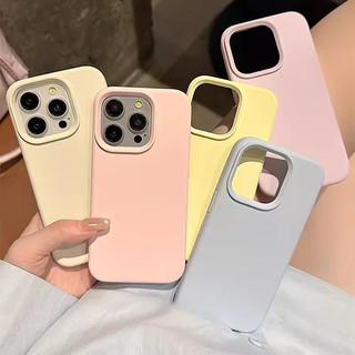 Thời Trang Ốp Điện Thoại Silicon Màu Kẹo Đơn Giản Chống Sốc Cho iphone 15 pro max 14 13 12 11 pro max xr ix xs max