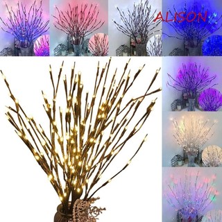 Đèn cành cây ALISON, Đèn cành cây liễu chạy bằng pin nhân tạo, Đèn LED ấm 20 bóng đèn 77cm Đèn cành liễu Giáng sinh