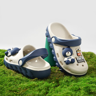 AYUER Size 24-45 3D Bear Family Chống trượt Xăng đan gia đình đế mềm nhẹ chống trượt