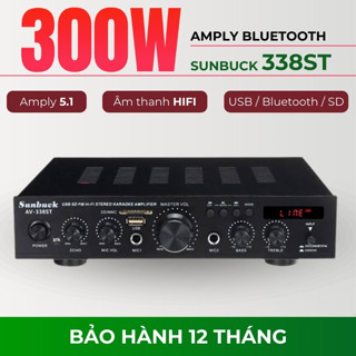 Amply Bluetooth Sunbuck AV-338ST, Đầu Ra 5 Loa, Âm Thanh Kỹ Thuật Số, Hiệu Ứng Âm Thanh Vòm Đa Chiều, Sống Động