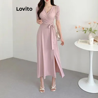 Lovito váy xẻ tà gợi cảm cho nữ lne59260