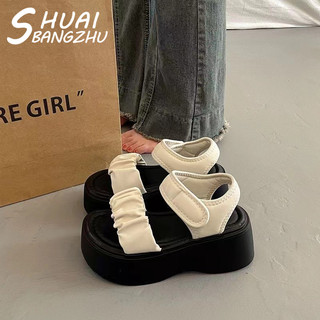 SHUAIBANGZHU  dép sandal nữ Chống Trượt Thời trang Mềm mại Tự tin Bảnh bao Điều chỉnh được Đế êm FDL2470KPO 30Z240724