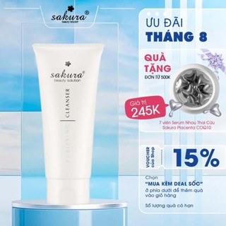Sữa rửa mặt dành cho da dầu, mụn Sakura Purifying Cleanser 100ml