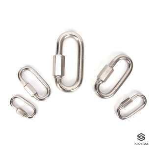 [SHZTGM] Khóa vít bằng thép không gỉ Bánh răng leo núi Carabiner Móc khóa an toàn nhanh Mới