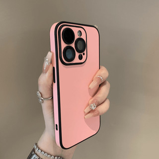Ốp điện thoại da bốn mặt sang trọng màu trắng cho iPhone15 Pro Max 14 13 12 11 Pro Max Vỏ máy ảnh chống sốc đi kèm màng ống kính bảo vệ mặt sau cứng