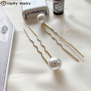 Equity INQUIRY Hair Stick Nữ Đơn Giản Cô Dâu Mũ Kim Loại Hình Chữ U Kẹp Tóc