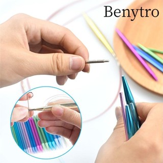  Benytro Móc móc Bộ kim đan bằng nhựa nhôm có thể hoán đổi cho nhau Dụng cụ đan bền bỉ Dụng cụ đan móc len len 