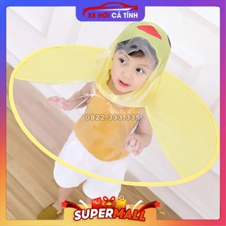 Áo mưa con vịt, ao mưa trẻ em, áo mưa ngộ nghĩnh, áo mưa dễ thương,