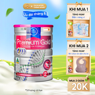 Sữa Bột Hoàng Gia Úc Premium Gold Số 2 Bổ Sung Vitamin, Khoáng Chất Cho Trẻ Royal AUSNZ 900g