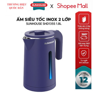 Ấm siêu tốc inox 2 lớp 1.8L Sunhouse SHD1355