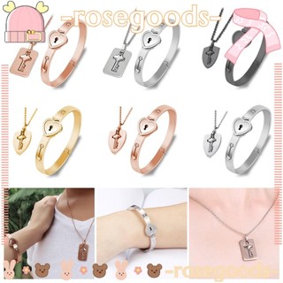Bộ Trang Sức Gồm Ổ Khóa / Vòng Tay / Vòng cổ Dành Cho Cặp Đôi