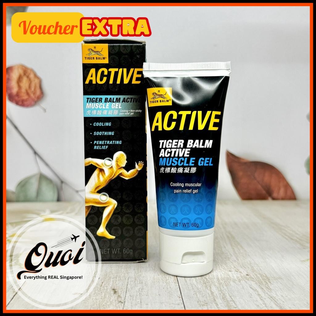 [Singapore] Gel xoa bóp giảm đau Con Hổ XANH 60G / Active Muscle Gel Tiger Balm