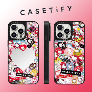 Casetify Graffiti love Kitty gương mặt mèo gương mặt Ốp điện thoại cho iPhone 15 Pro Max 14 Plus 13 ProMax 12 12Pro 11 Vỏ bảo vệ cứng chống sốc
