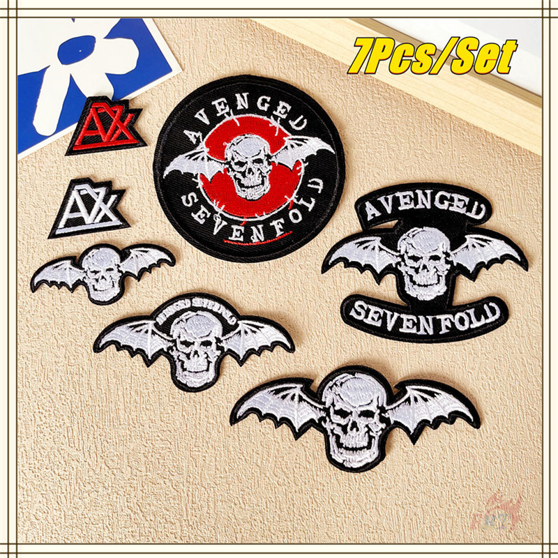 ❁ Rock Band Avenged Sevenfold - Miếng dán sắt A7X ❁ 7 Cái / bộ Người Hâm Mộ Bộ Sưu Tập DIY May Trên 