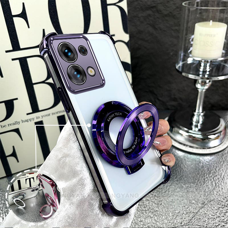 Ốp Lưng Cho infinix note 30 4G Mạ Điện Bốn Góc Chống Rơi Thiết Kế Vỏ Điện Thoại Silicon TPU Mềm Vỏ Giá Đỡ Miễn Phí