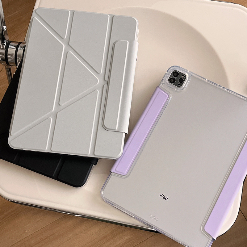 Dành Cho Ipad Thế Hệ Thứ 10 Ốp Lưng Y-fold Acrylic Trong Suốt Cho Ipad Air 11-inch M2 2024 Pro 13 M4