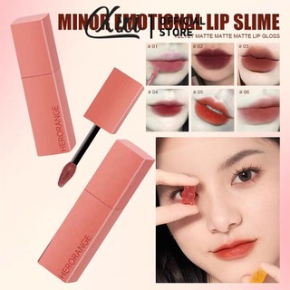 Herorange Velvet Matte Lip Gloss Chống thấm nước Lâu trôi Dưỡng ẩm Nhẹ Sắc tố cao Son môi lỏng Trang điểm Mỹ phẩm