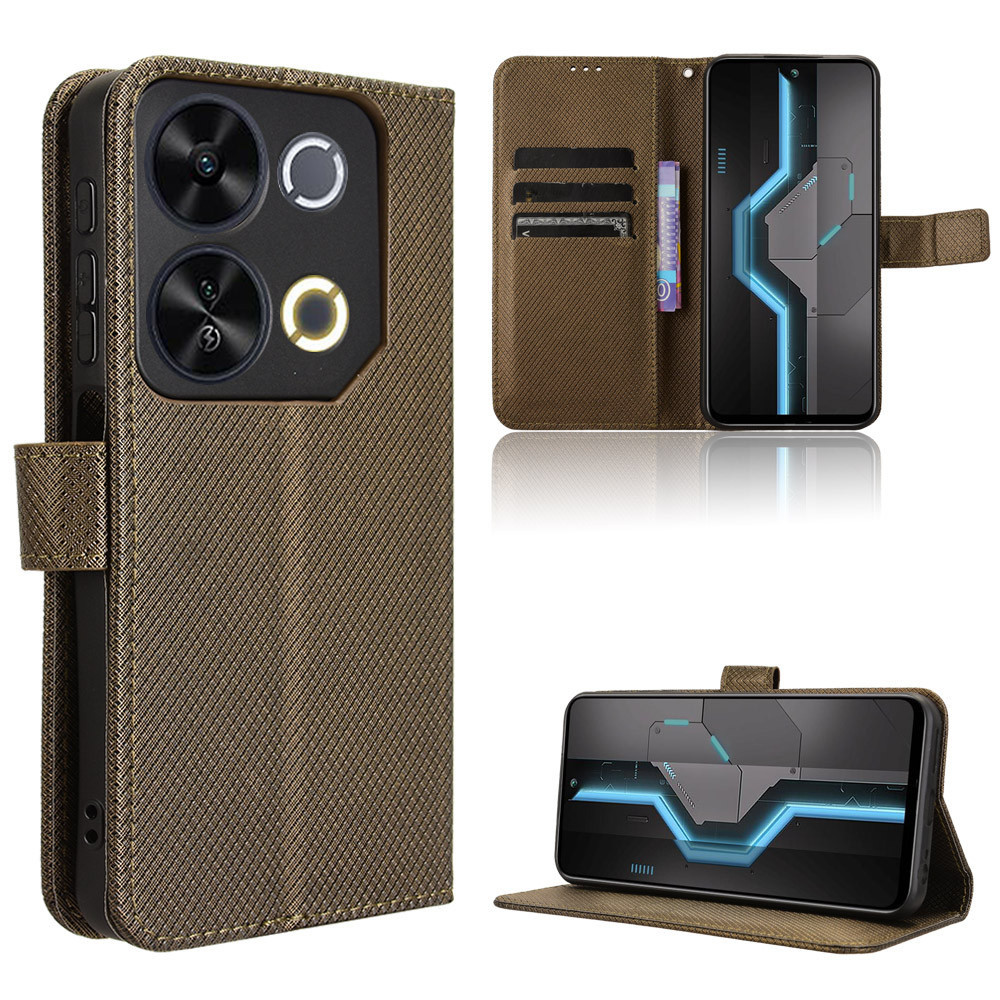 Ốp Lật Cho itel P65 4G Ví Da PU Ốp Lưng Cho itel P65 4G P671L Vỏ Điện Thoại