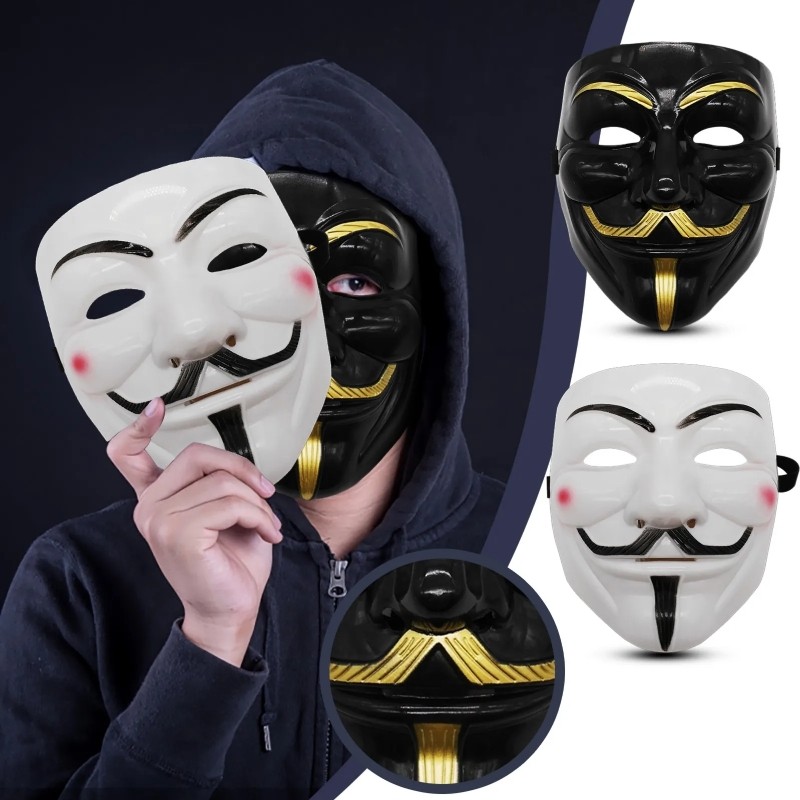 Phim Cosplay Vendetta Hacker Mask Người Vô danh Fawkes Halloween Quà tặng Giáng sinh Phim chủ đề Mặt