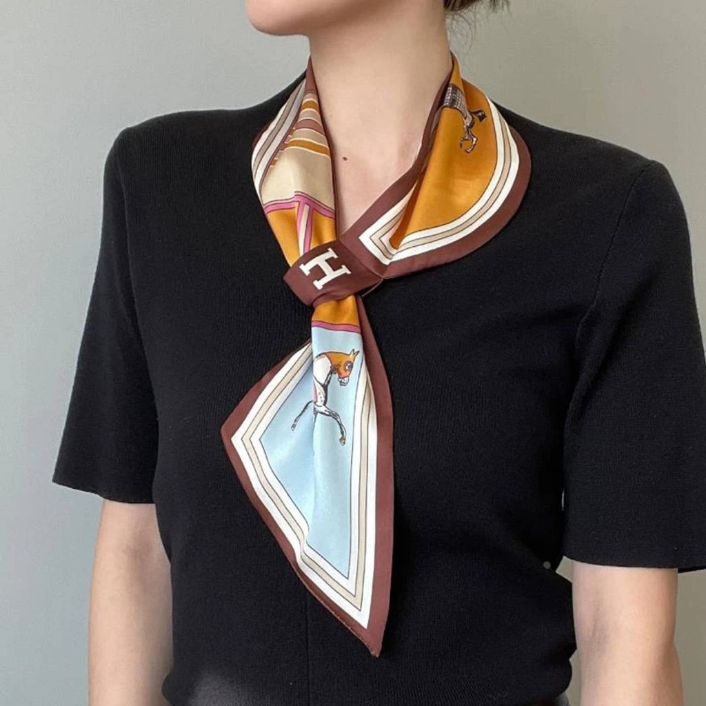 Dài Nhỏ Khăn Lụa Trang Trí Với Khăn Nhỏ Đơn Giản Và Đa Năng Dây Buộc Quấn Khăn Lụa Thời Trang Nữ In Hình Khăn Lụa SF1008