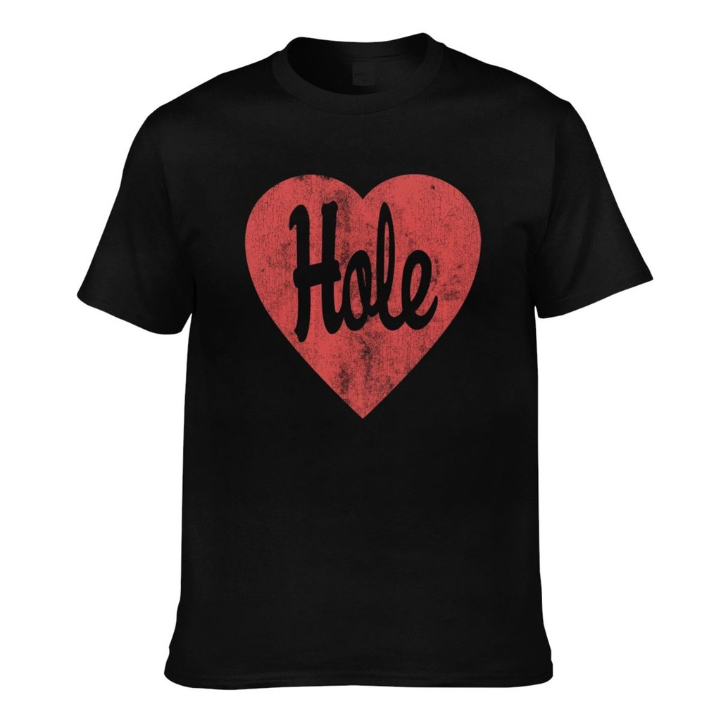 Hole Courtney Love Heart Logo Áo thun nam mát mẻ Quần áo thời trang